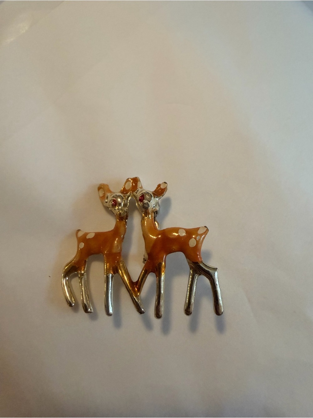 Vintage Gold-Tone Brown Deer Brooch - Kids Accessories